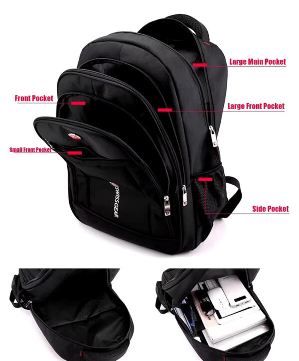 Swissgear Men Laptop Backpack Black - Image 2