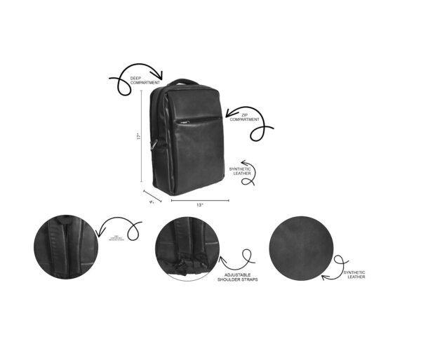 LAPTOP BAG PACK BLACK - Image 4