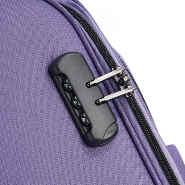 Delsey Paris Cuzco 4W Lavender Soft Suitcase- set of 3 - Image 3