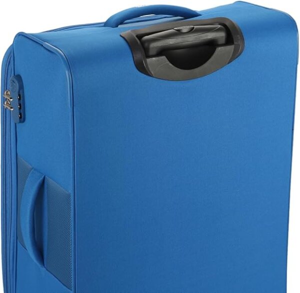 American Tourister Duncan Set of 3, Soft Luggage Trolley Bags With TSA Lock, 55+68+81cm, Blue - Image 4