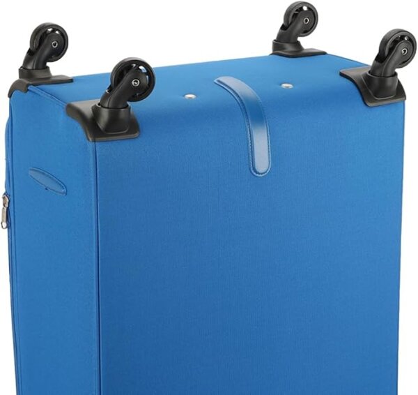 American Tourister Duncan Set of 3, Soft Luggage Trolley Bags With TSA Lock, 55+68+81cm, Blue - Image 5